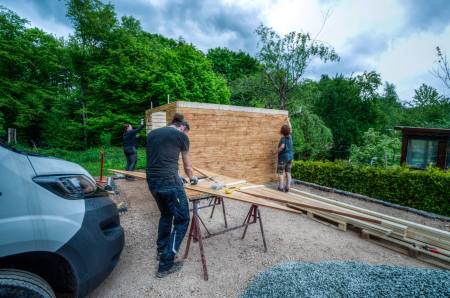 Mini-Haus-Baustelle