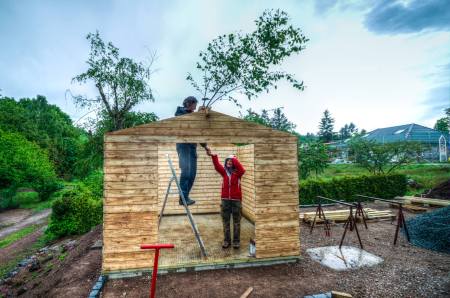 Mini-Haus-Baustelle